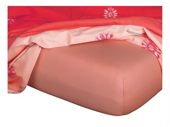Dadka Jersey prostěradlo losos 90x200x25 cm