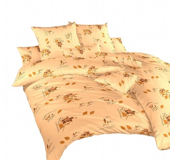 Dadka Povlečení krep Ibišek medový 240x200, 2x70x90 cm