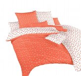 Dadka Povlečení krep Anežka bílá/losos DUO 140x200, 70x90 cm