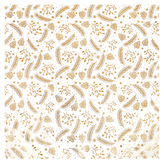 Ubrus - zlatý vánoční vzor, 100% polyester, 80 x 80 cm.