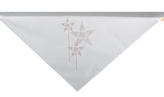 Vánoční ubrus na stůl CHRISTMAS GLAM bílá vzor hvězdy 110x160 cm
