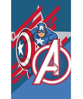 Carbotex Dětský ručník Avengers Kapitán Amerika 30x50 cm