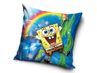 Carbotex Povlak na polštářek Sponge Bob a Duha 40x40 cm