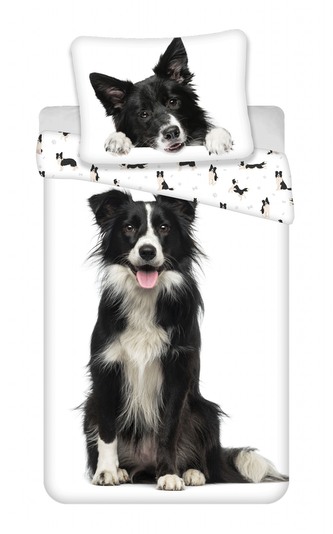 Jerry Fabrics Povlečení fototisk Border Kolie 140x200, 70x90 cm