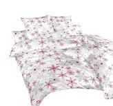 Dadka Povlečení krep Vločky šedé 240x200, 2x70x90 cm