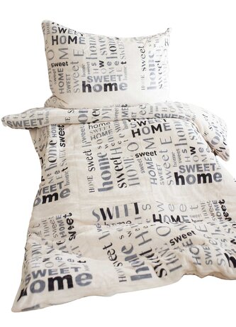 Jerry Fabrics Povlečení mikroflanel Home sweet home 140x200, 70x90 cm