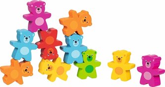 Układanie kolorowych misiów Goki