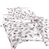 Dadka Povlečení krep Agáta vínová na bílém 240x200, 2x70x90 cm