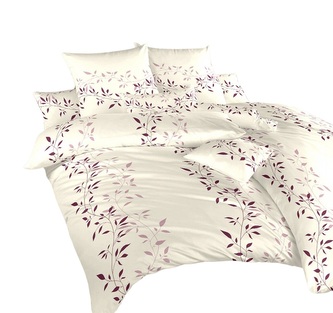 Dadka Povlečení krep Mandevila bordó na banánovém 140x200, 70x90 cm