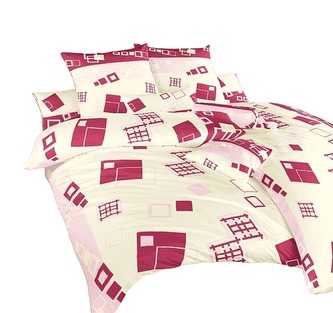 Komfortní ložní prádlo z kvalitní jemné bavlny laděné do růžové barvy. Bavlněné povlečení Svět kostek růžový doporučujeme kombinovat s banánovým, vínovým i starorůžovým jersey nebo froté prostěradlem. Rozměr povlečení je 140x200, 70x90 cm.