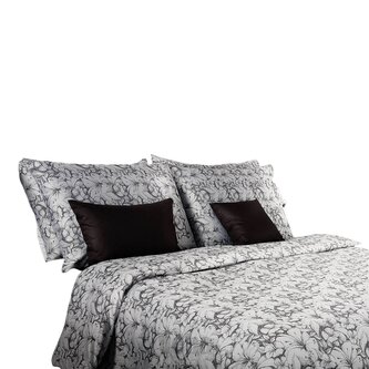 Veba Povlečení damašek Ornella Charly´s šedočerná 140x200, 70x90 cm