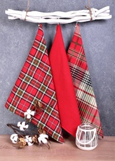 Forbyt Vánoční utěrky Kostka červená 20491 45x70 cm 3 ks