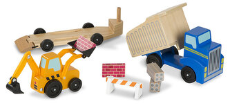 Drewniane pojazdy budowlane dla dzieci Classic Toys Melissa and Doug