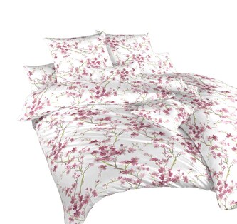 Dadka Povlečení krep Louka růžová 140x200, 70x90 cm
