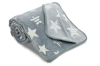 Svitap Dětská mikroplyšová svítící deka Hvězdy šedé 100x150 cm