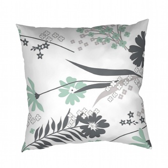 Dadka Povlak na polštář bavlna Agáta mentolová na bílém 40x40 cm