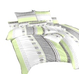 Dadka Povlečení satén Ateliér zelený 140x200, 70x90 cm