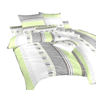 Dadka Povlečení satén Ateliér zelený 140x200, 70x90 cm