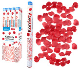 Konfety vystřelovací 60cm plátky růží červené LUMA
