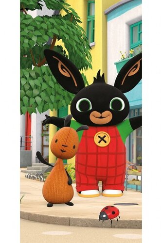 Carbotex Osuška Zajíček Bing s Flopem a Beruška 70x140 cm