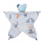 Baby Nellys Mazlíček, přítulníček Medvídek, Minky + bavlna, Létající zvířátka, modrý