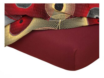 Dadka Jersey prostěradlo bordó 60x120x10 cm