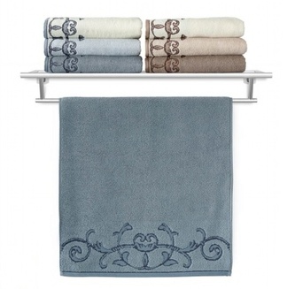 Veba Osuška Terry Barocco II. šedomodrá 70x140 cm