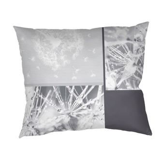 Dadka Povlak na polštář bavlna Pampelišky 3D šedé 50x70 cm