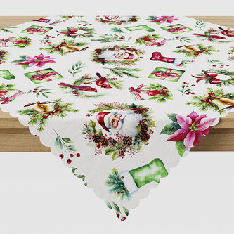 Vánoční ubrus na stůl MIXA barevný 79x79 cm Mybesthome