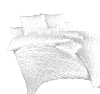 Dadka Povlečení damašek Rokoko bílé 200x200, 2x70x90 cm