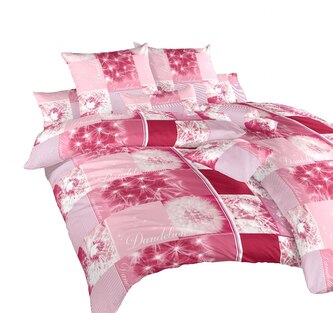 Dadka Povlečení bavlna Pampelišky 3D vínové 140x200, 70x90 cm