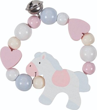 Drewniana grzechotka z dzwoneczkiem Kucyk Goki Baby