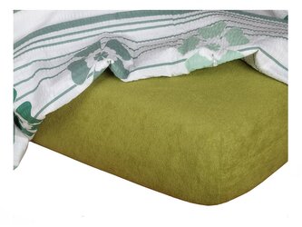 Dadka Froté prostěradlo olivová 90x220x20 cm