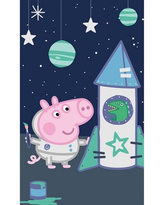 Carbotex Dětský ručník Prasátko Pepina Tomík Astronaut 30x50 cm