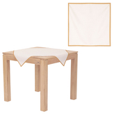 Ubrus vánoční - zlaté okraje, krémový, 100% polyester, 80 x 80 cm.