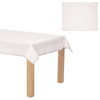 Ubrus vánoční - stříbrné okraje, bílý, 100% polyester, 130 x 220 cm. Ubrus vánoční - stříbrné okraje, bílý, 100% polyester, 130 x 220 cm.