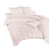 Dadka Povlečení krep Anežka lososová na bílém 240x200, 2x70x90 cm