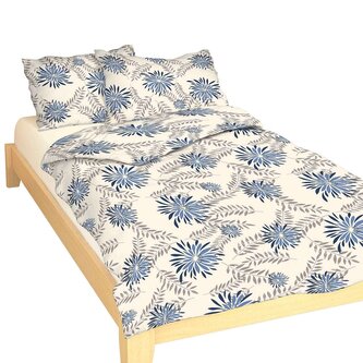 Dadka Povlečení flanel Chrpa modrá 140x200, 70x90 cm