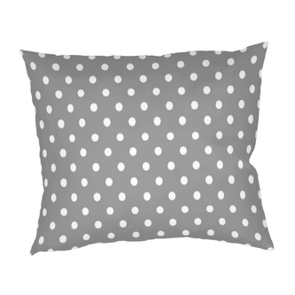 Dadka Povlak na polštář bavlna Puntík bílý na šedém 50x70 cm