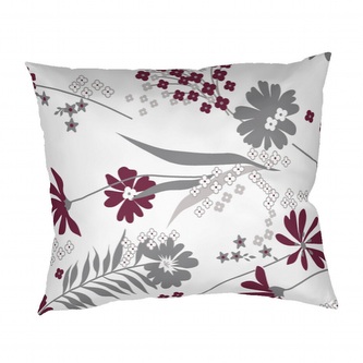 Dadka Povlak na polštář krep Agáta vínová na bílém 70x90 cm