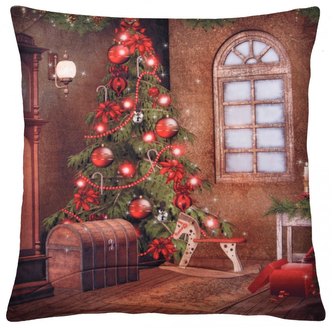 Vánoční polštář CANDLE FLAME 40x40 cm vánoční stromeček