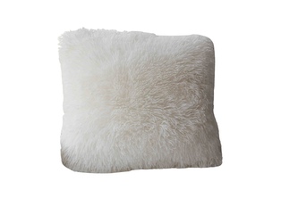 Jerry Fabrics Povlak s dlouhým vlasem bílý 40x40 cm