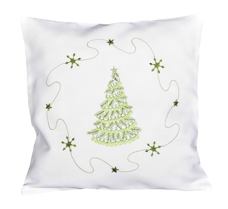 Návlek na polštář, Zelený stromeček,  40 x 40 cm