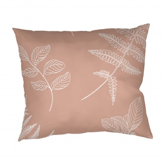 Dadka Povlak na polštář krep Kapradí bílé na latté 50x70 cm