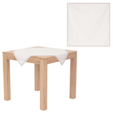 Ubrus vánoční - stříbrné okraje, bílý, 100% polyester, 80 x 80 cm.