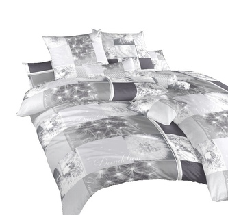Dadka Povlečení krep Pampelišky 3D šedé 140x220, 70x90 cm Dadka Povlečení krep Pampelišky 3D šedé 140x220, 70x90 cm