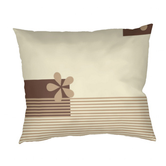 Dadka Povlak na polštář flanel Flér hnědá 40x50 cm