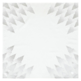 Ubrus šedý - stříbrné stromky v rozích, 100% polyester, 80 x 80 cm.
