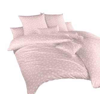 Dadka Povlečení krep Anežka bílá na pudrovém 140x220, 70x90 cm Dadka Povlečení krep Anežka bílá na pudrovém 140x220, 70x90 cm