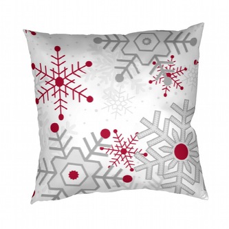 Dadka Povlak na polštář bavlna Vločky šedé 40x40 cm